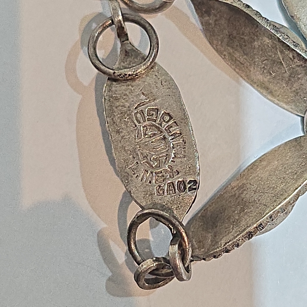 Vintage 925 Sterling Silver & Turquoise MEXICO GA02 Bracelet - Picture 6 of 8